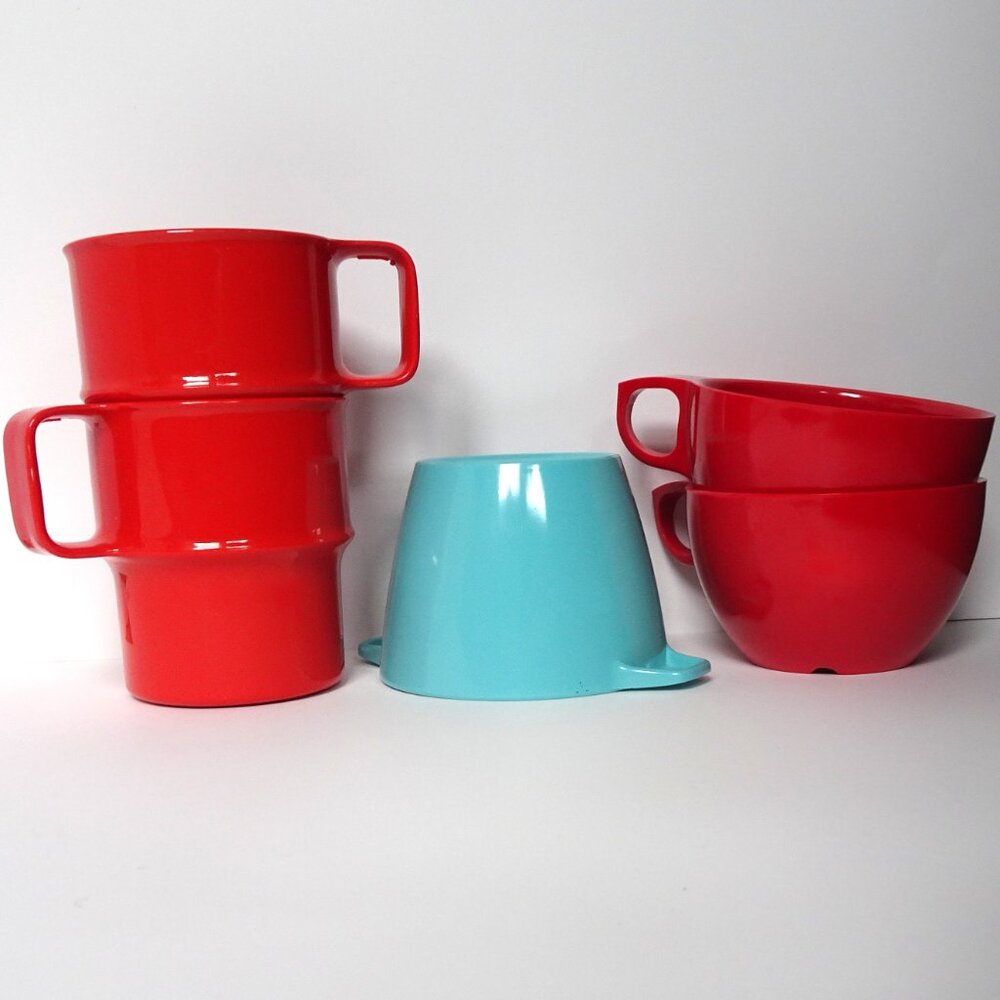 1960s Mepal Melmac Dorchester Melamine Cups